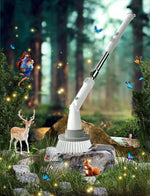Blinkcee cordless electric spin scrubber with multiple cleaning brush heads for efficient power cleaning of surfaces.