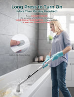 Blinkcee cordless electric spin scrubber with multiple cleaning heads for power scrubbing and versatile surface cleaning.
