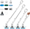 Blinkcee cordless electric spin scrubber with multiple cleaning heads for efficient power cleaning of surfaces and tiles.