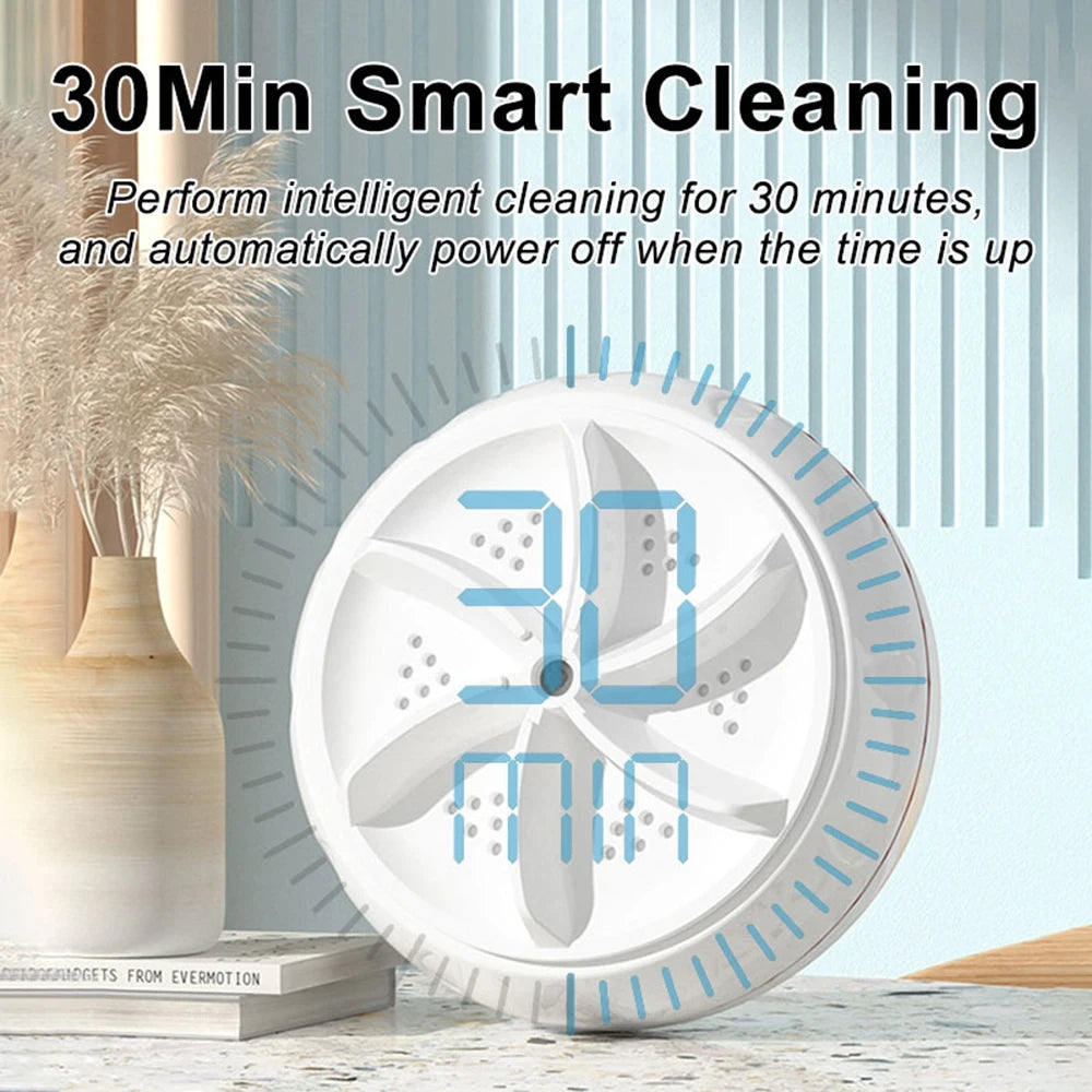 Blinkcee portable ultrasonic mini washing machine with compact design and digital controls, ideal for small loads and travel use.
