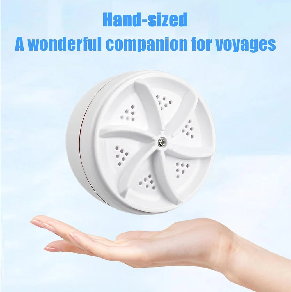 Portable Blinkcee ultrasonic mini washing machine with compact design, white exterior, and control panel for efficient laundry.