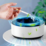 Blinkcee multifunctional ashtray and air purifier with sleek design, suitable for home and office use, featuring built-in air filtration.
