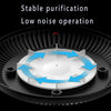 Blinkcee multifunctional ashtray and air purifier on a desk, showing sleek design with smoking and air quality features.