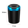 Portable stainless steel car ashtray by Blinkcee, compact and durable design for easy use in vehicles.