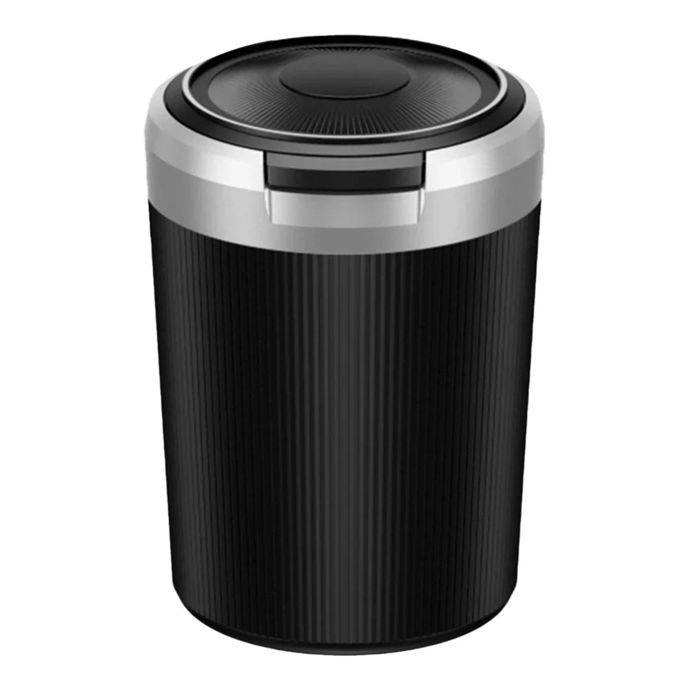 Portable stainless steel car ashtray by Blinkcee, compact and durable with a sleek design for vehicle use