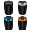 Portable stainless steel car ashtray by Blinkcee, compact and durable for vehicle use with lid for smoke and ash containment.
