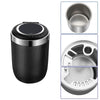 Blinkcee portable stainless steel car ashtray with lid, compact and durable for easy use in vehicles
