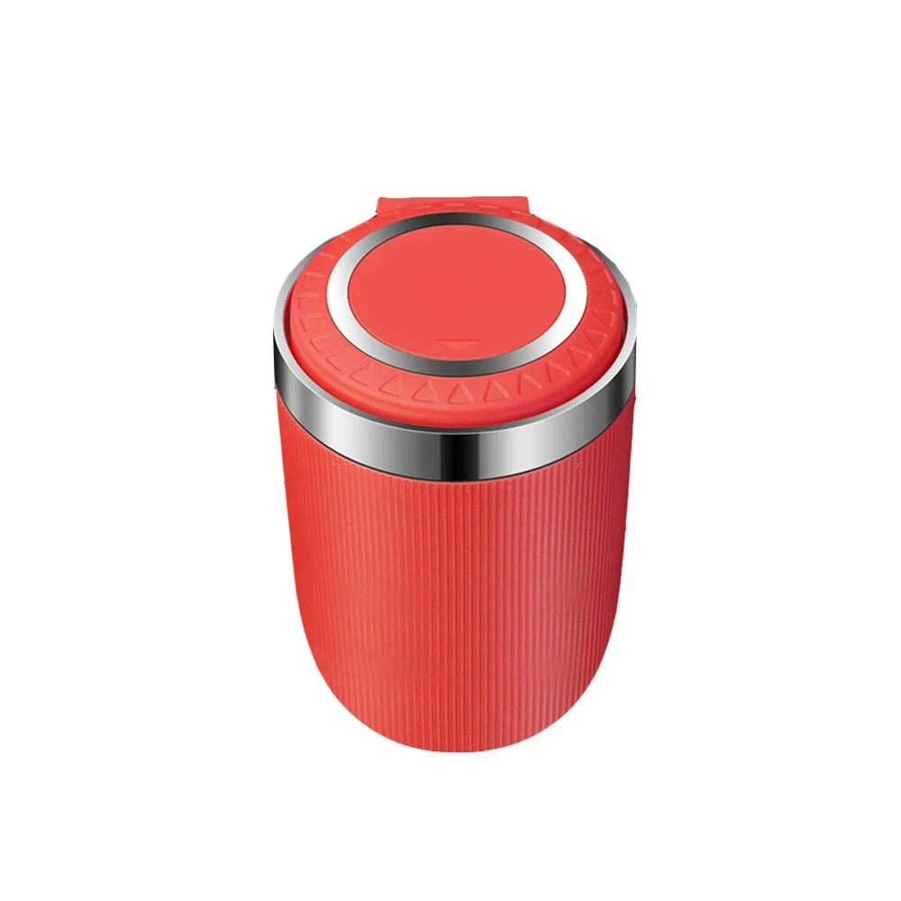 Portable stainless steel car ashtray by Blinkcee with a compact, sleek design suitable for vehicles and easy to clean.