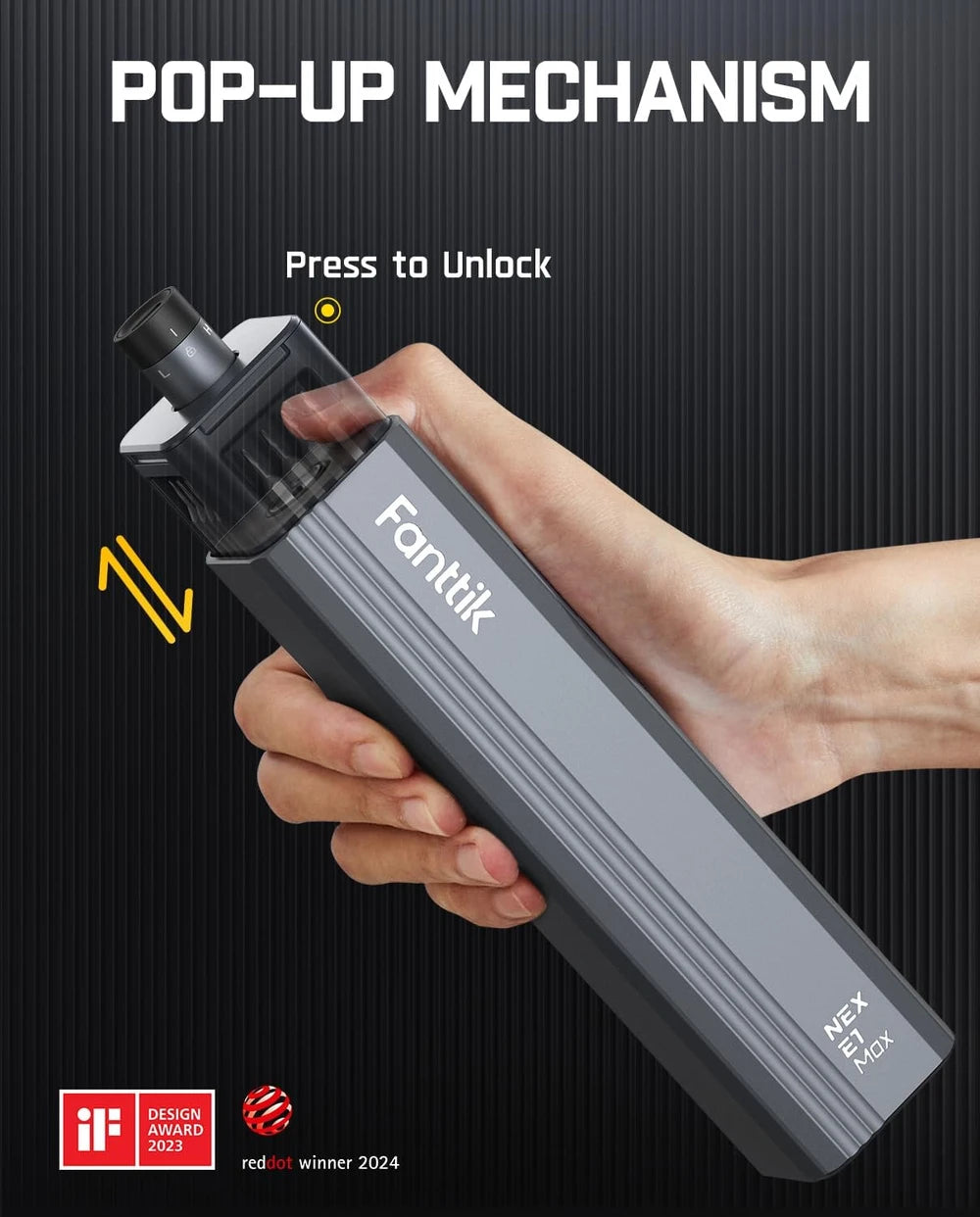 Blinkcee Fanttik NEX E1 Max Mini Electric Screwdriver with compact design and ergonomic handle, shown with screwdriver bits and charging port