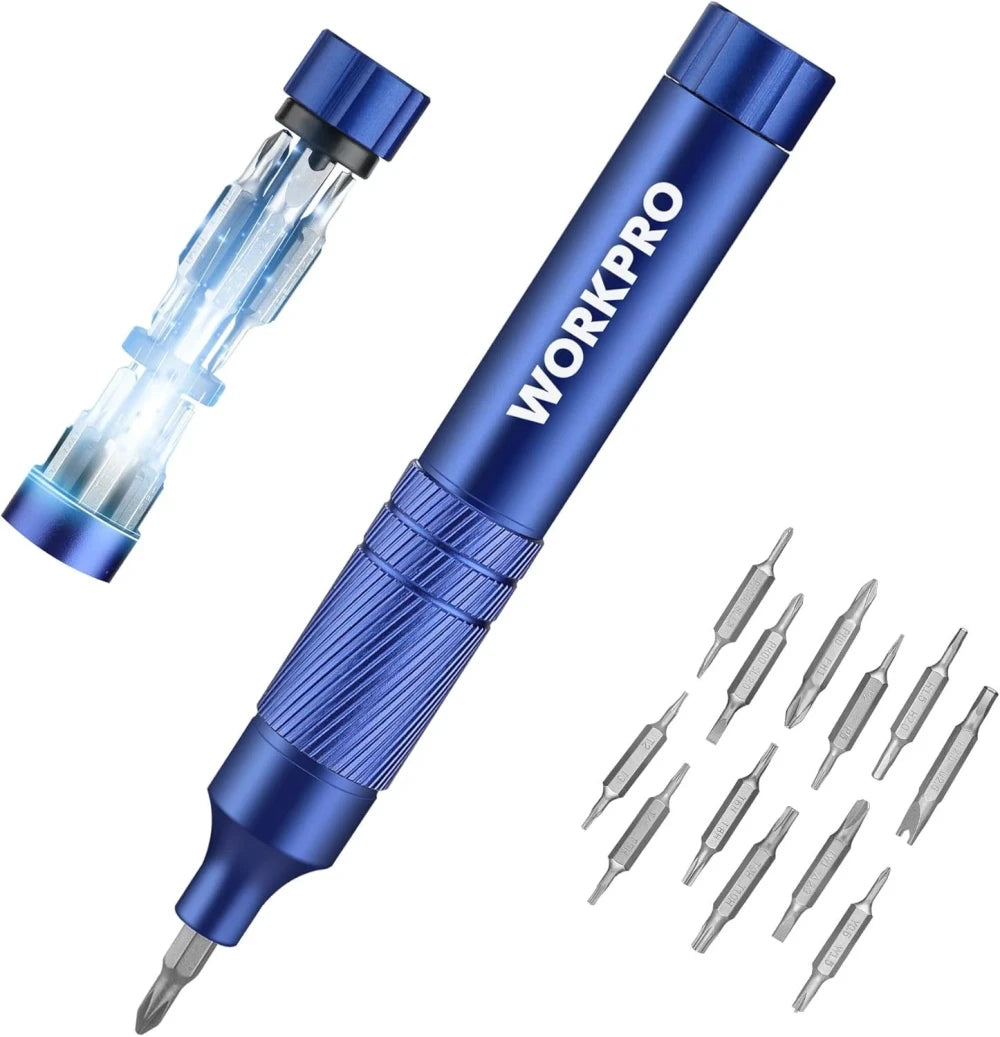 Blinkcee Precision Multi-Bit Screwdriver Set with multiple interchangeable bits, ideal for detailed repair and electronics work.