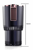 Smart car heating and cooling cup by Blinkcee with on-the-go temperature control, showing a sleek black cup with digital display.