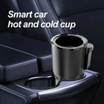 Blinkcee Smart Car Heating & Cooling Cup with on-the-go temperature control, showing a sleek, modern design for car use.