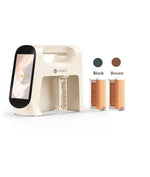 Blinkcee handheld smart food printer machine with a sleek black design, showing the device and control panel in use.