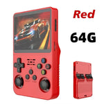 Blinkcee R36S 3.5-inch IPS handheld retro game console with colorful screen and built-in 20,000+ classic games.