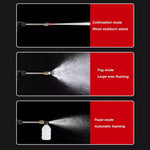 Portable cordless electric power jet from Blinkcee, showing a compact handheld cleaning device with a sleek design and power nozzle head.