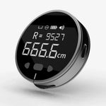 Blinkcee electric distance measuring ruler showing digital display and measurement buttons on a sleek, portable device.