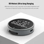 Electric distance measuring ruler by Blinkcee showing digital display and measurement scale for precise length measurements