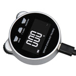Blinkcee electric distance measuring ruler displaying digital measurement on a sleek handheld device.