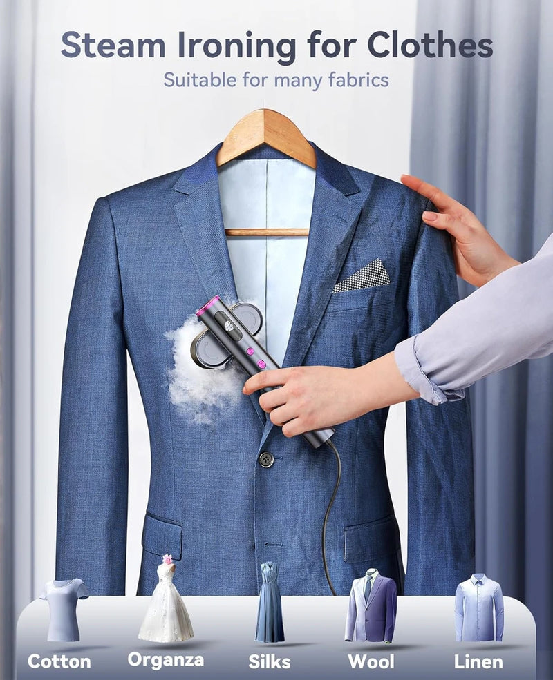 Blinkcee Jack and Rose portable clothes steamer with handle, steam nozzle, and compact design for easy garment steaming.