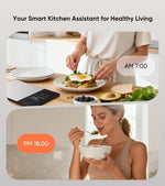 Blinkcee Smart Nutrition Food Scale with digital display, kitchen scale, calorie calculator, and precise weight measurement.
