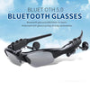 Bluetooth sunglasses with built-in surround sound speakers by Blinkcee, featuring sleek design and tinted lenses.