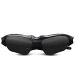 Bluetooth sunglasses with built-in surround sound by Blinkcee, featuring sleek frame and integrated audio speakers.