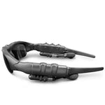 Blinkcee Bluetooth sunglasses with built-in surround sound, sleek black frames, and discreet ear speakers for music and calls.