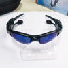 Blinkcee Bluetooth sunglasses with built-in surround sound, sleek black frame with tinted lenses and integrated audio speakers.