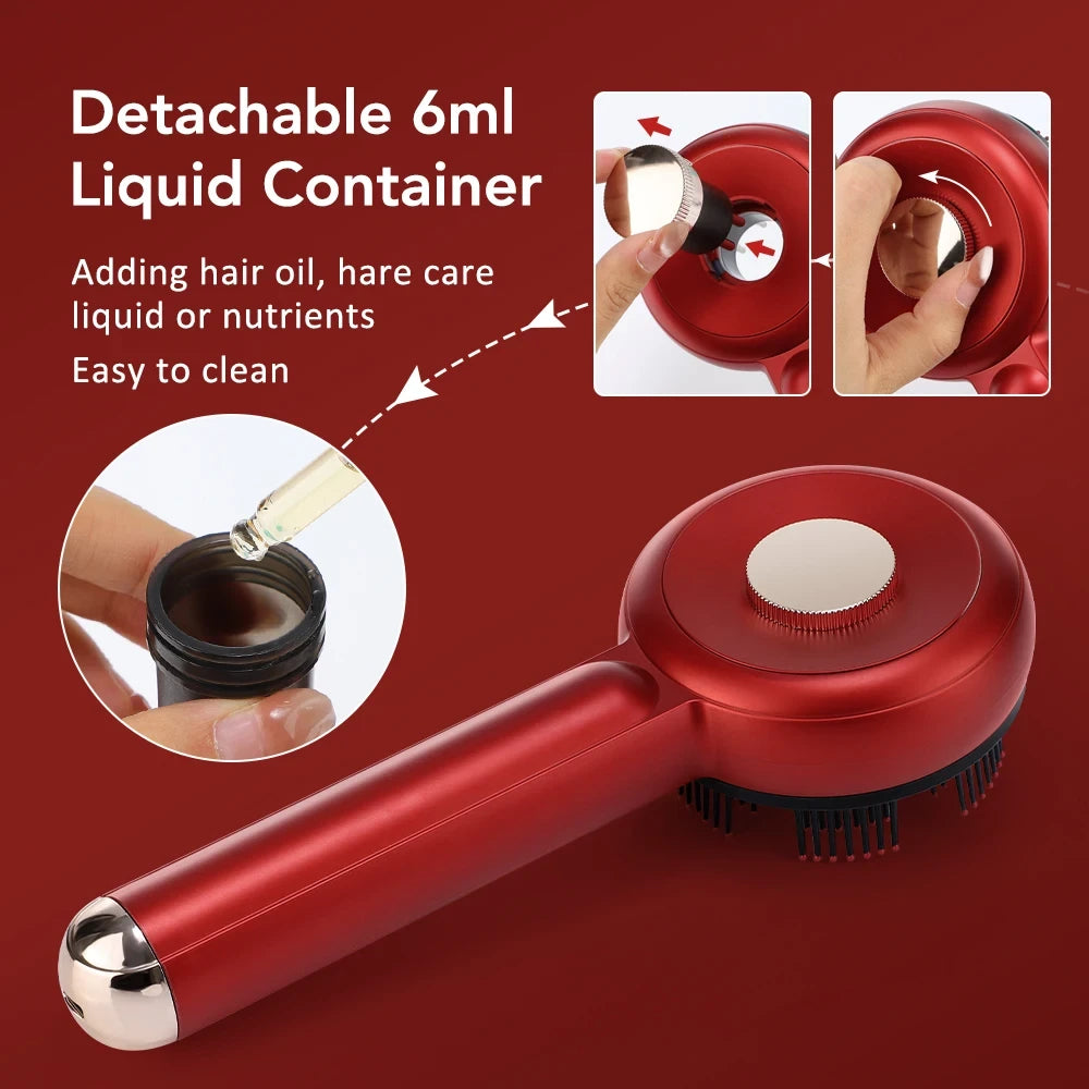 Electric Scalp Massager Comb with Oil Applicator