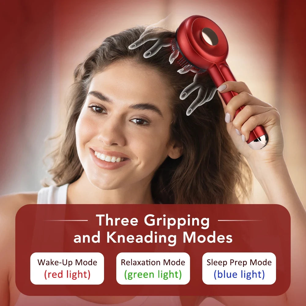 Electric Scalp Massager Comb with Oil Applicator