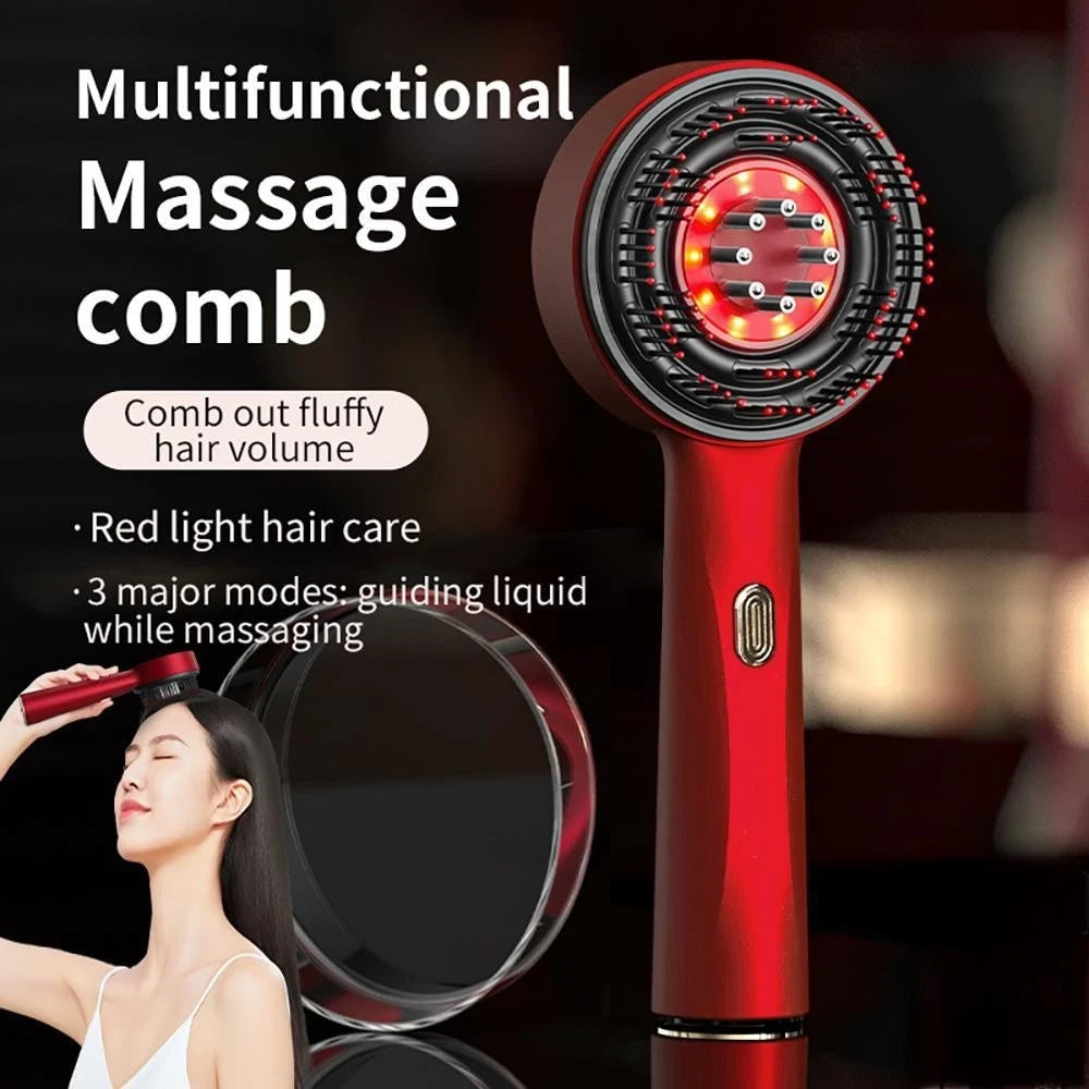 Electric Scalp Massager Comb with Oil Applicator