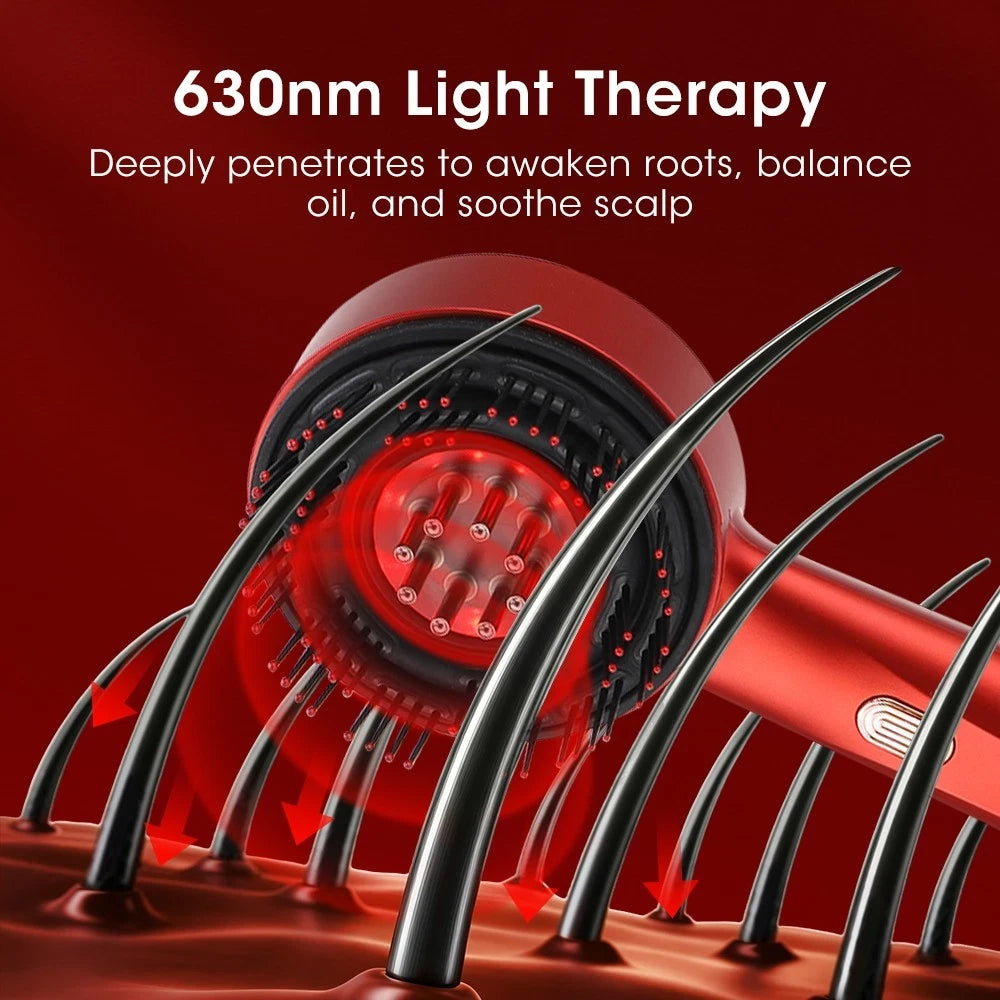 Electric Scalp Massager Comb with Oil Applicator