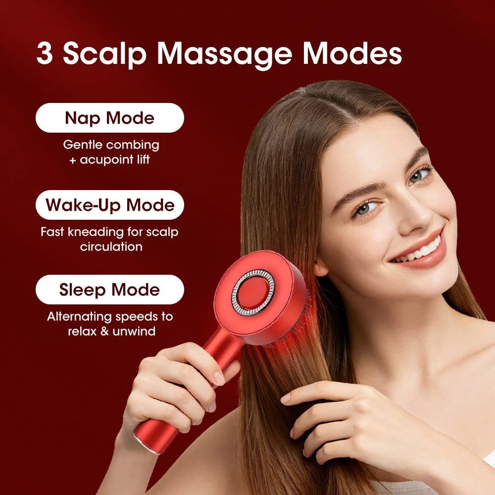 Electric Scalp Massager Comb with Oil Applicator