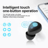 Mini invisible earbuds by Blinkcee shown in black, with sleek, compact design fitting discreetly in the ear canal.