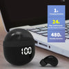 Mini invisible earbuds by Blinkcee showing sleek, compact design fitting comfortably in an ear for discreet listening.