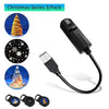 Blinkcee projector night light displaying Halloween, Christmas, and planets with colorful, festive light projections on a dark wall.