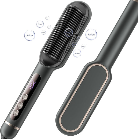✨ 2-in-1 Hair Straightener Brush & Flat Iron Comb - Blinkcee