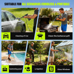 Portable cordless electric power jet by Blinkcee, compact handheld pressure washer with spray nozzle and ergonomic design.