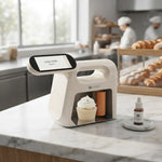 Handheld Blinkcee Smart Food Printer Machine with digital display and control buttons for customized food printing.