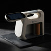Blinkcee handheld smart food printer machine with a sleek design, shown in use for printing edible images on food surfaces.