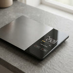 Blinkcee Smart Nutrition Food Scale with digital display, calorie calculator, and sleek kitchen design for precise food measurement