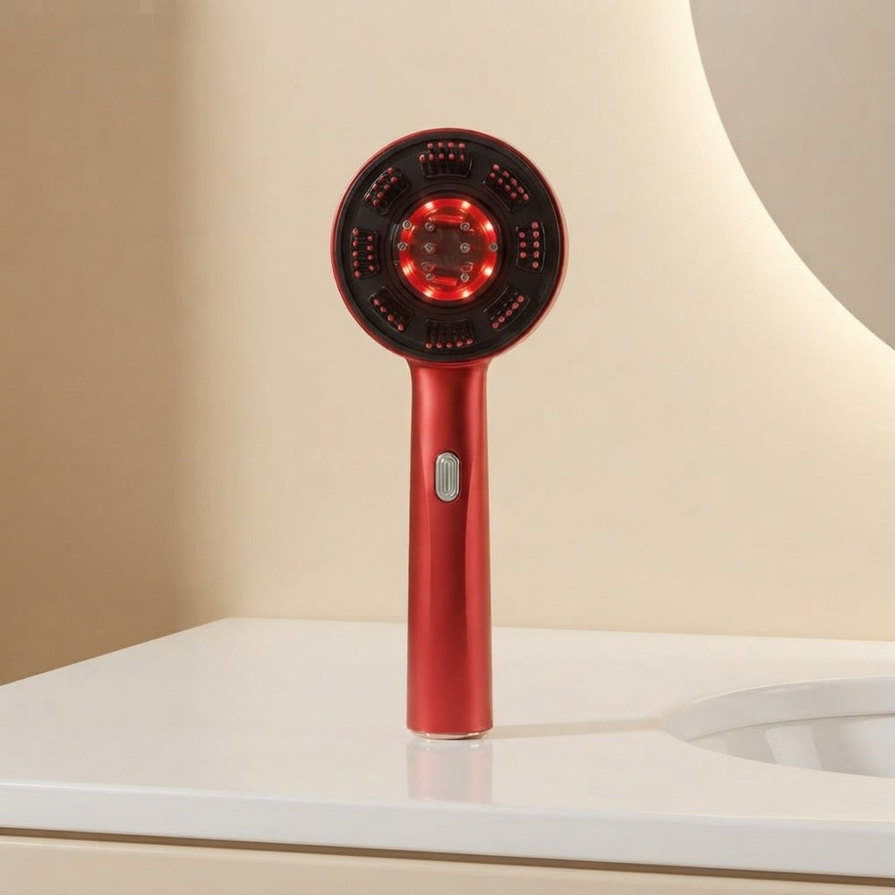 Electric Scalp Massager Comb with Oil Applicator