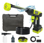 Portable cordless electric power jet by Blinkcee with sleek design, showing its compact body and nozzle for versatile cleaning.