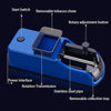 Automatic electric rolling machine by Blinkcee, shown in use with a sleek compact design for rolling cigarettes or herbs.