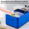Automatic electric rolling machine by Blinkcee for rolling cigarettes or herbs, featuring a sleek black design and compact size.