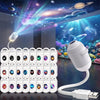 Blinkcee projector night light displaying Halloween, Christmas, and planetary images on walls, ideal for festive or space-themed decor