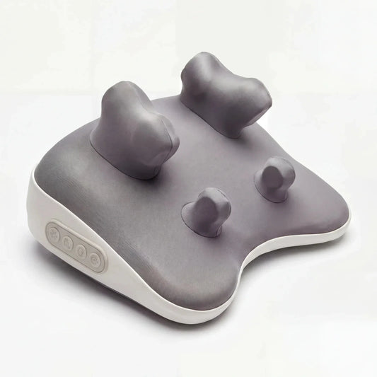 Blinkcee relaxing massage pillow with ergonomic design, showing its soft, padded surface and built-in massage nodes for comfort.